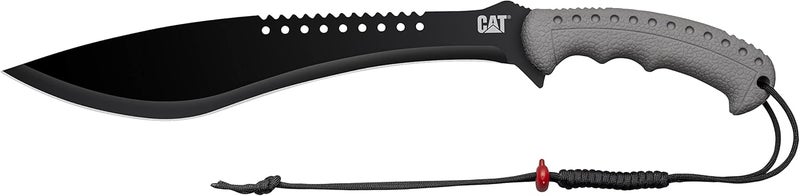 CAT Machete with Shoulder Strap Sheath,19 Inch, Stainless Steel Blade Knife with Ergonomic Comfort Tool Handle, Cut, Chop, Clear Brush, Garden, Outdoors, Camping Black Silver - 240395 - Image 2